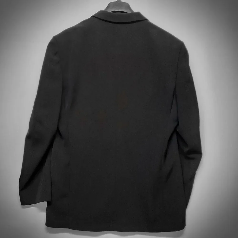 Vittorio St. Angelo Milan Men's Black Tuxedo Blazer Jacket Formal 46R Satin Trim - Picture 2 of 16